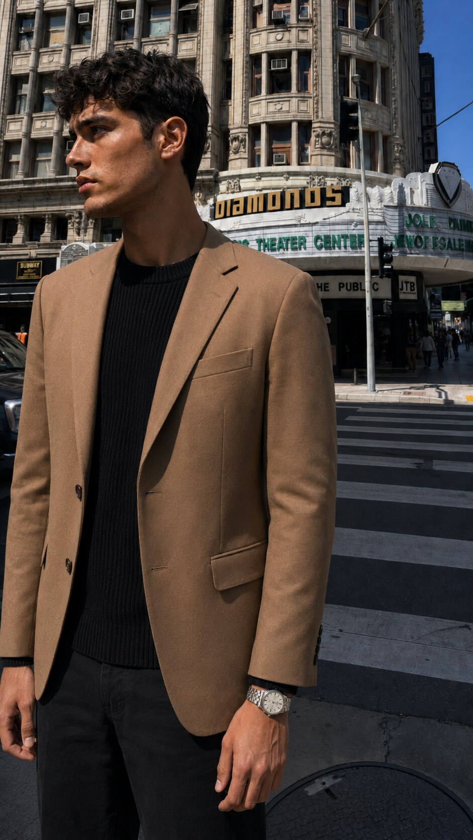 Male model styling the KING SEIKO HI-BEAT AUTOMATIC