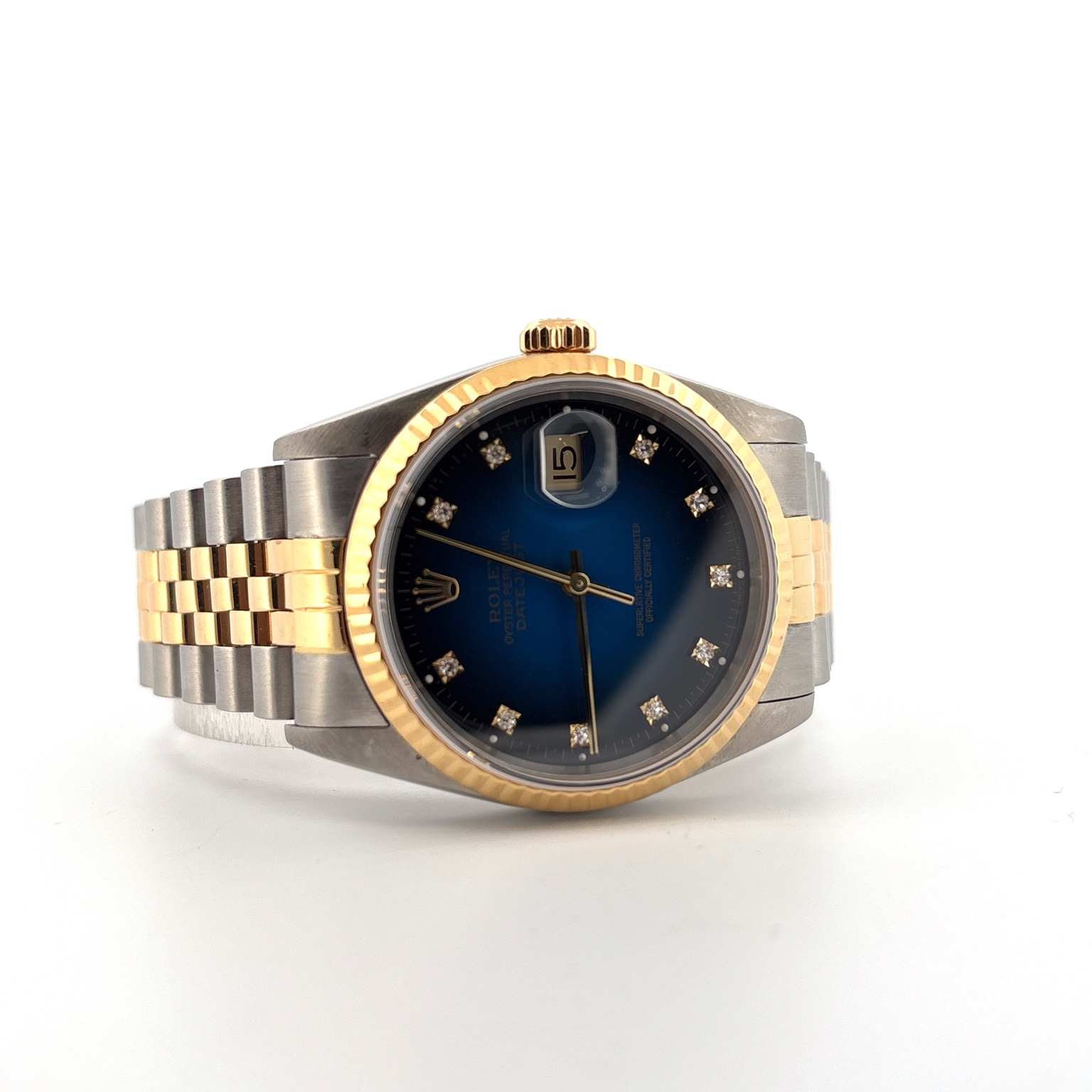 ROLEX DATEJUST BLUE DIAMOND detail