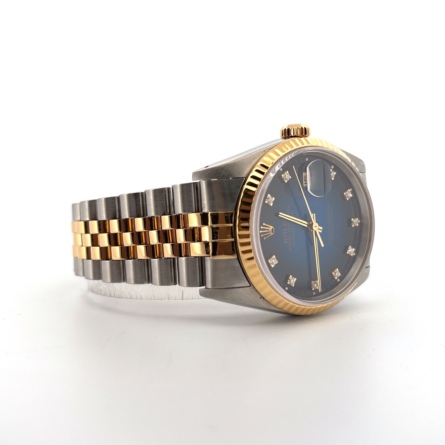ROLEX DATEJUST BLUE DIAMOND original view 2
