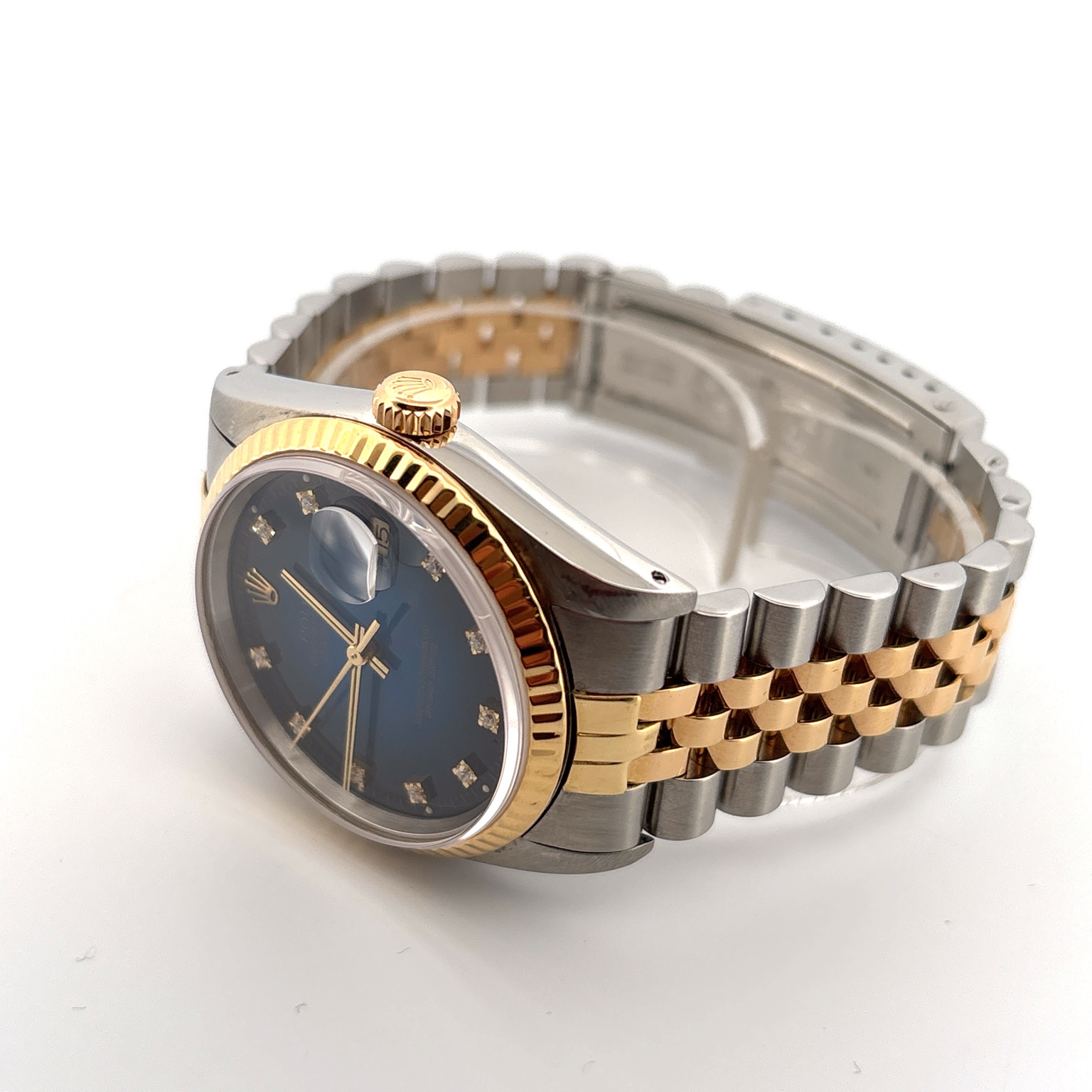 ROLEX DATEJUST BLUE DIAMOND original view 5