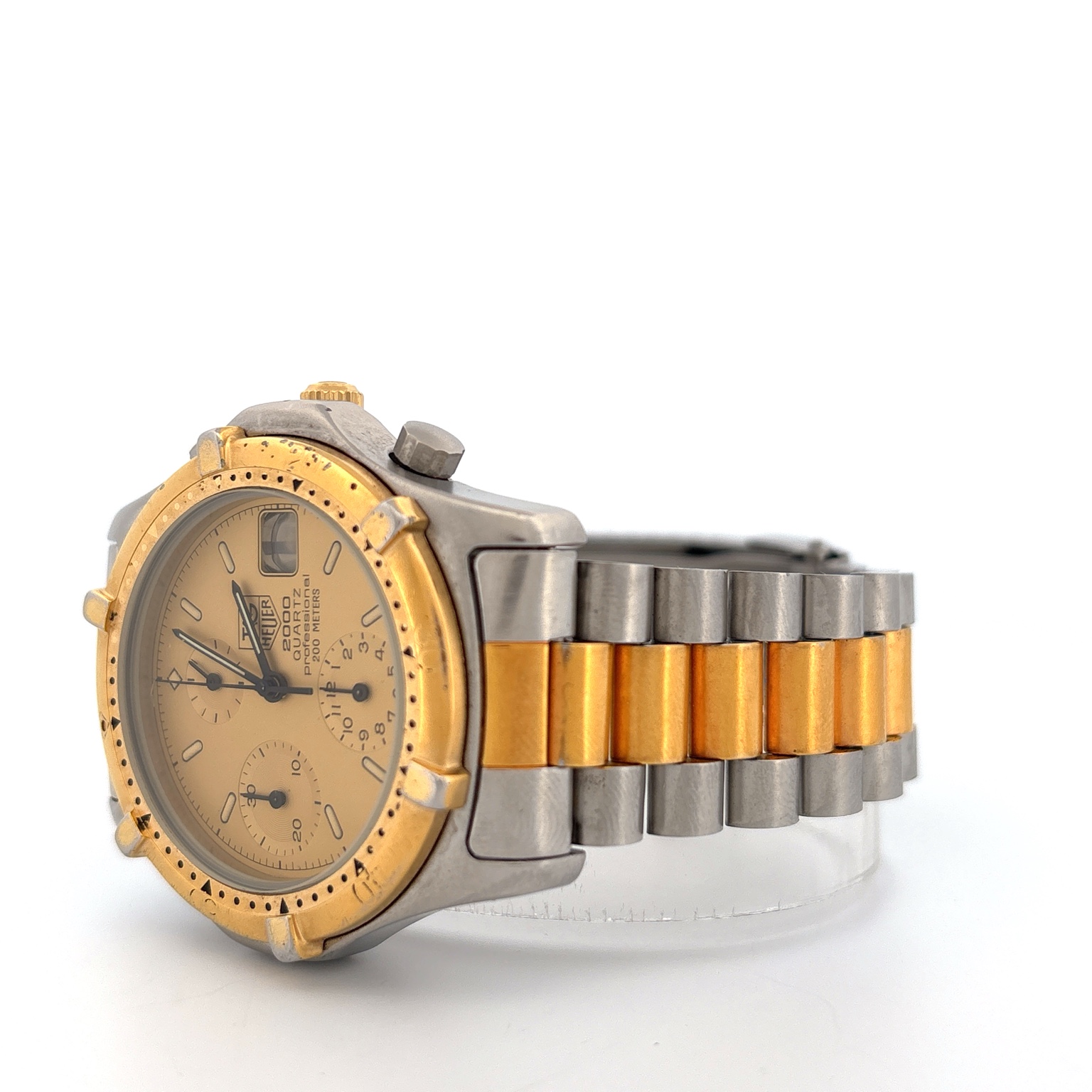 Actual TAG Heuer 2000 chronograph and two-tone bracelet